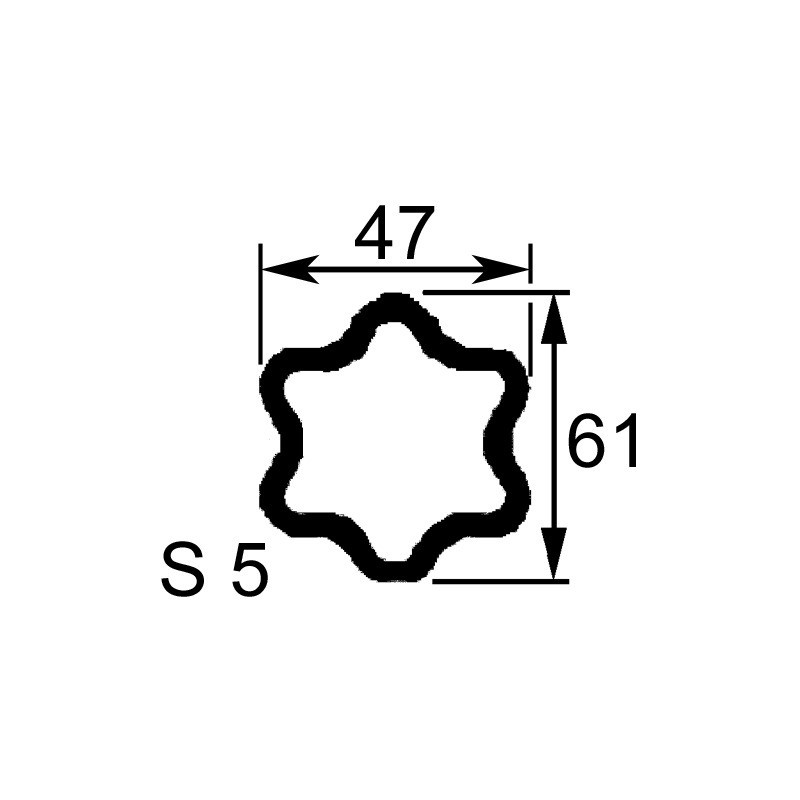 TUBE ETOILE EXT S5 47X61X4,5 LG1450