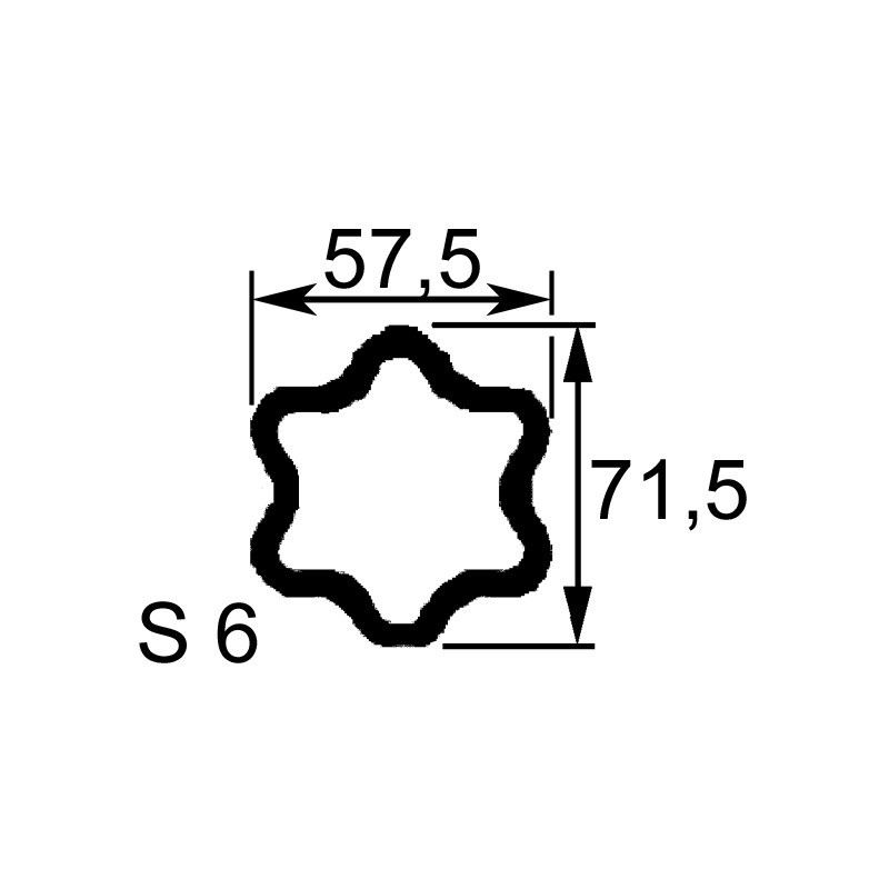 TUBE ETOILE S6 57,5X71,5X5 LG810