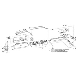 BARRE DE POUSSEE HYDRAULIQUE AVEC AMORTISSEUR SANS CHAPE-CROCHET LG 602-852 CAT3