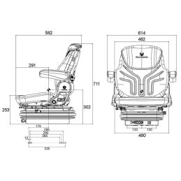 SIEGE MECANIQUE MAXIMO BASIC TISSU MSG85/721 GRAMMER