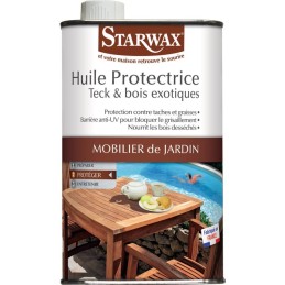 Huile protectrice teck et bois exotiques Starwax - Bidon 500 ml