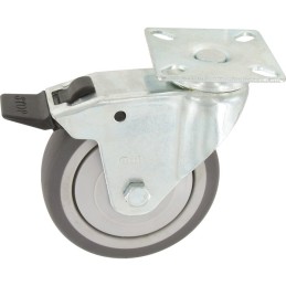 Roulette Uniroll à platine pivotante à frein Guitel point M - Diamètre 75 mm