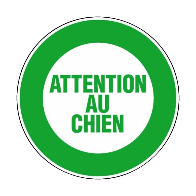 Disque plastique diamètre 30 cm Novap - Attention chien