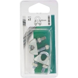 Serre-câble à étrier Chapuis - Etrier acier - Diamètre Câble 8 mm - Vendu par 2