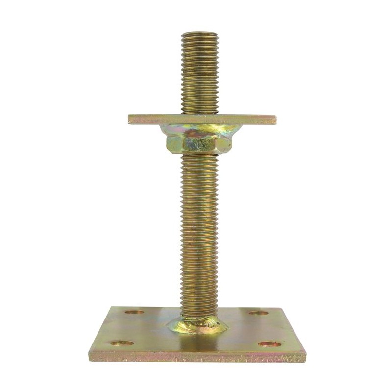 Ancre de poteau à platine hauteur réglable Alberts - Hauteur Variable de 30 à 150 mm