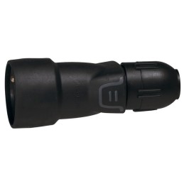 Fiche caoutchouc noire 2P+T 16 A Legrand - Connexion auto et presse-étoupe - Standard Femelle