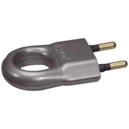 Fiche plastique 2P 6 A Legrand- Mâle - Aluminium