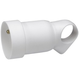 Fiche plastique avec anneau 2P+T 16 A Legrand - Femelle - Blanc