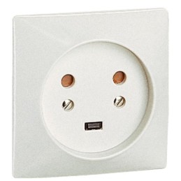 Prise 20 A - 80 x 80 mm Legrand - A encastrer - 2P+T