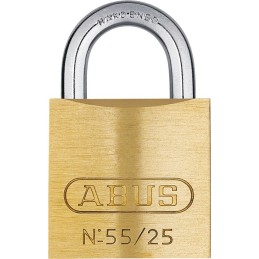 Cadenas laiton massif série 55 Abus - Anse 11 mm - Longueur 25 mm