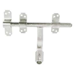 Verrou Vervelle zingué HQ Jardinier Massard - Avec pattes et porte-cadenas - Diamètre 16 mm