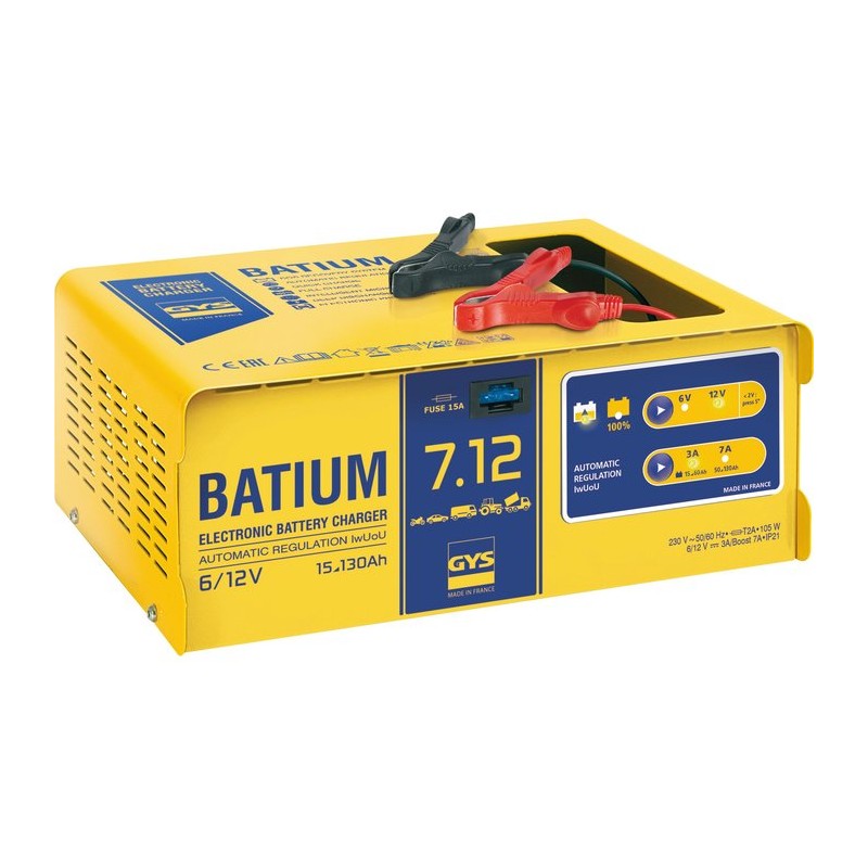 Chargeur de batterie automatique à micro processeur Batium 6-12 V Gys