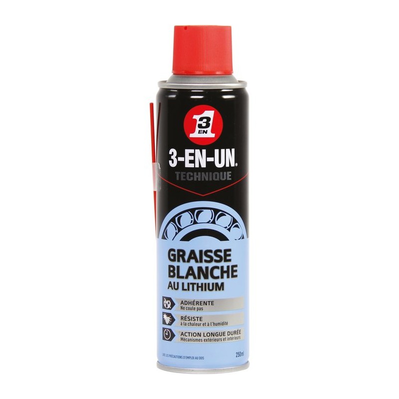 Graisse blanche au lithium 3 en 1 - Aérosol 250 ml