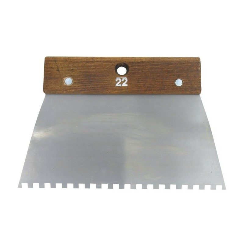 Peigne acier cambre Outibat - Denture carrée 6 x 6 mm - Dimensions 220 mm