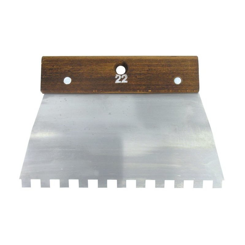 Peigne acier cambre Outibat - Denture carrée 10 x 10 mm - Dimensions 220 mm