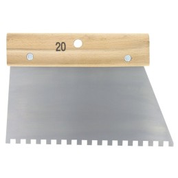 Couteau à colle Outibat - Denture carrée pour ciment colle - 6 x 6 mm - Dimensions 200 mm