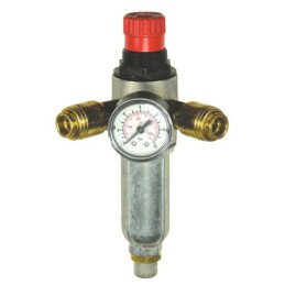 Filtre régulateur + manomètre sorties rapides Mecafer