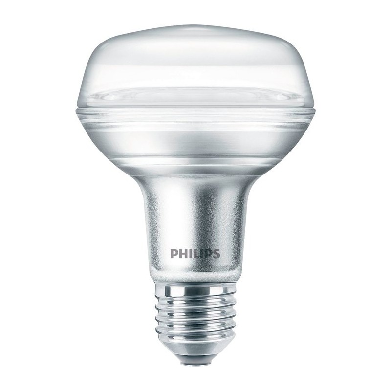Ampoule LED réflecteur R80 Philips - 8W - 670 lm - 2700 K - E27 - A+