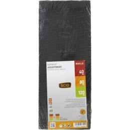 Patin maille fixation avec pince - SCID - 93 x 230 mm - Grain 40 x 2 - 80 x 4 - 120 x 4 - Vendu par 10