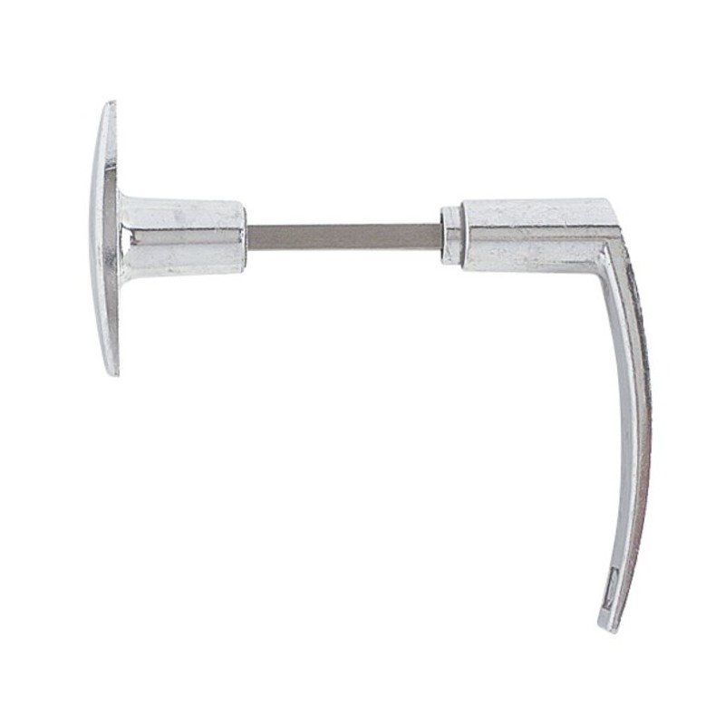 Bouton et béquille aluminium poli Dubois industries - Carré 6 mm