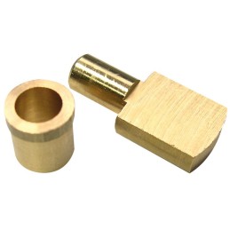 Taquet d'étagère laiton poli Strauss Vonderweidt - Tige de 6 mm - Vendu par 4