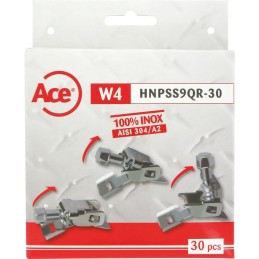 Collier de serrage Ace - 30 boitiers 9 mm - Inox