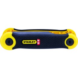 Jeu de clés mâles Stanley - 8 clés - Phosphaté - Noir