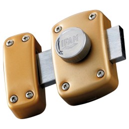 Verrou de sureté à bouton s'entrouvrant Ifam - Longueur 45 mm