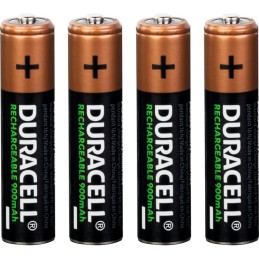 Piles rechargeables AAA Duracell - Blister de 4 - LR03 - 900 mAh