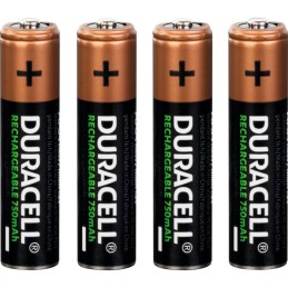 Piles rechargeables AAA Duracell - Blister de 4 - LR03 - 750 mAh