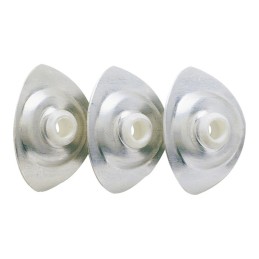 Plaquette ovale pour plaque translucide - Longueur 40 mm - Largeur 28 mm - Epaisseur 8 mm - Vendu par 100