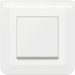 Va-et-vient Mosaic 10A blanc complet avec plaque et fixation à vis Legrand