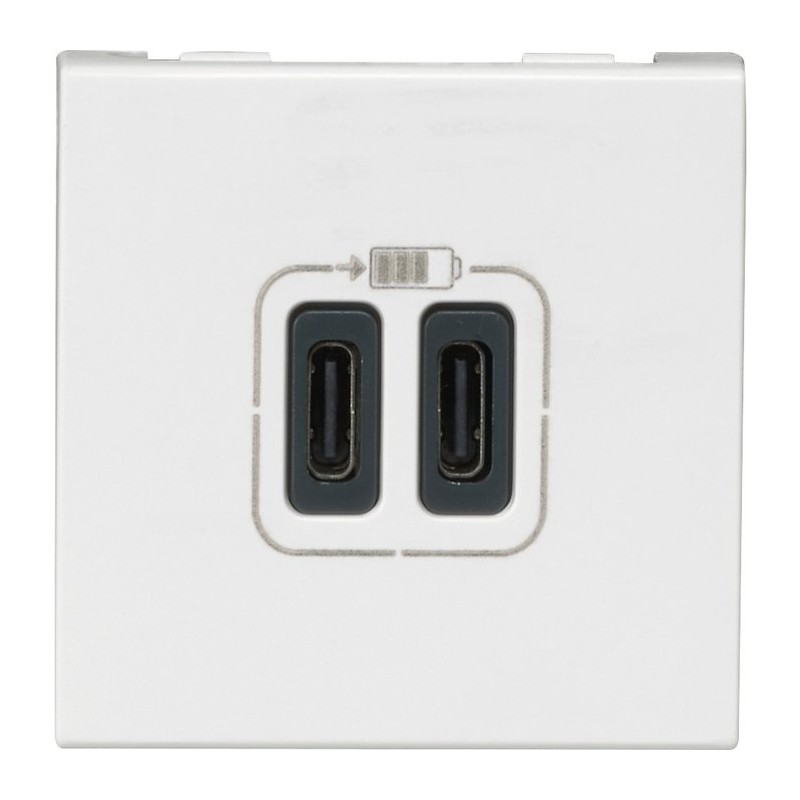 Prise double USB 3000 mA Legrand - Mosaïc - 2 modules