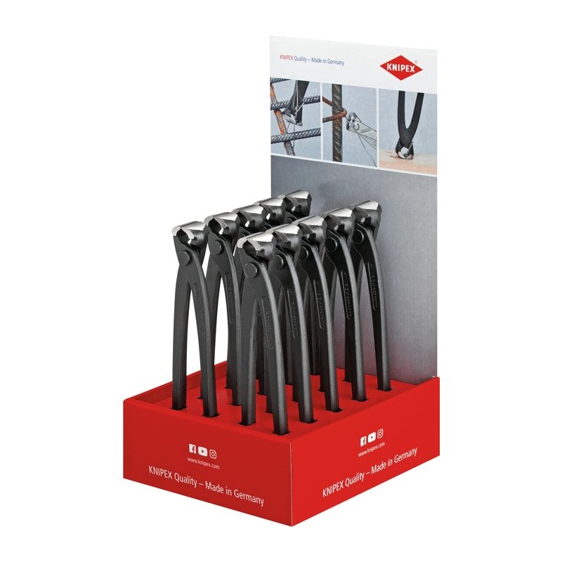 Présentoir de 10 tenailles russes Knipex - Longueur 220 mm