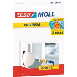 Mousse bas de porte Tesa - 1 m - Blanc