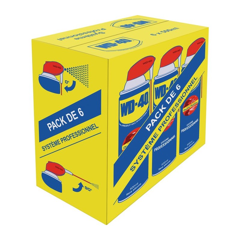 Pack de 6 aérosols de 500 ml WD40
