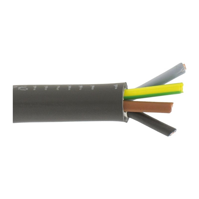 Câble U-1000 R2V noir 2,5 mm² - Couronne 50 m - 4G 2,5 mm²