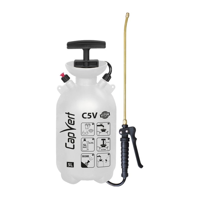 Pulvérisateur - C5 V - Capvert - A pression préalable - 5 l - Joint Viton