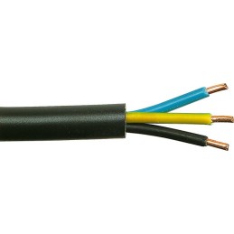Câble U-1000 R2V noir 6 mm² - Couronne 50 m - 3G 6 mm²