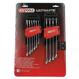 Jeu de 10 clés mixtes métriques - KS Tools - avec support