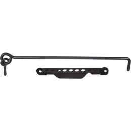 Crochet et crémaillère noir Torbel - Vis à bois - Longueur 400 mm