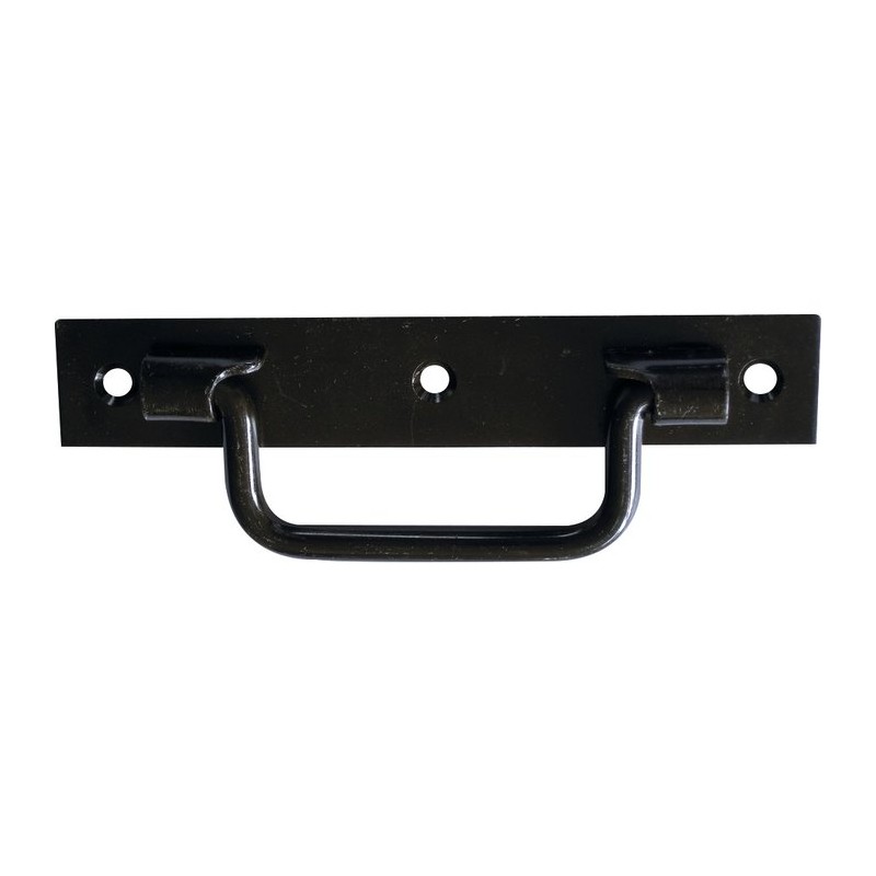 Poignée de persienne à pattes Torbel - Acier noir - Longueur 175 mm