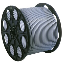 Câble H05 VV-F - 3G1,5 mm² - Dhome - Demi touret - L. 125 m - Gris - Mètré