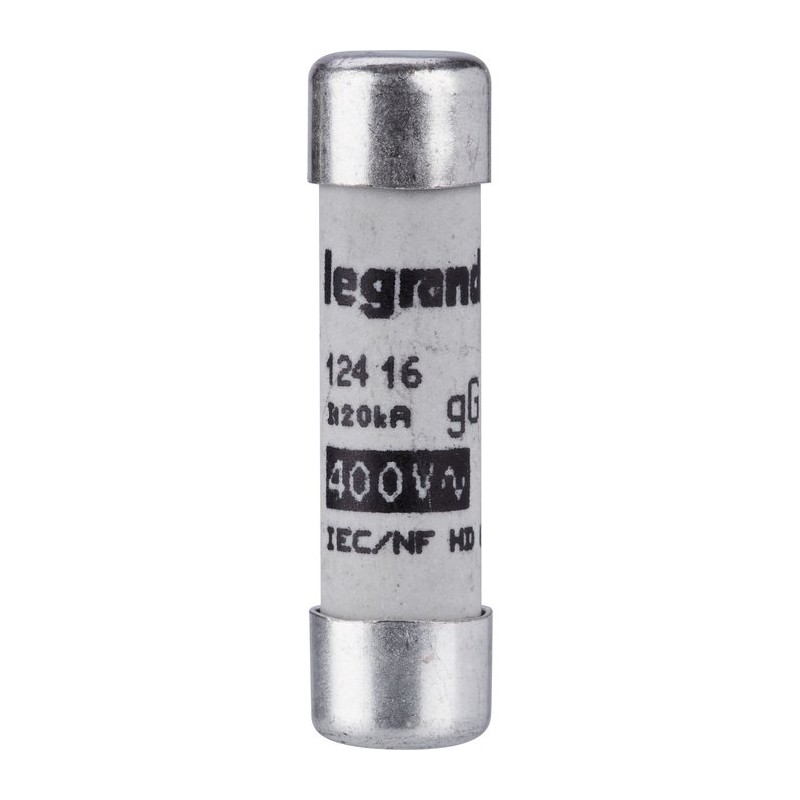 Cartouche industrielle cylindrique typegG  - Legrand - 8x32mm avec voyant - 16A