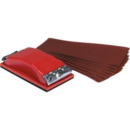 Cale de ponçage à pinces  SCID - Avec 10 feuilles abrasives - Grain 120, 80 et 40