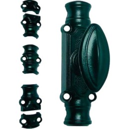 Crémone rustique 16 x 5 RY16 - Jardinier Massard - Fonte - Gris