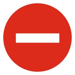 Disque plastique diamètre 30 cm Novap - Sens interdit