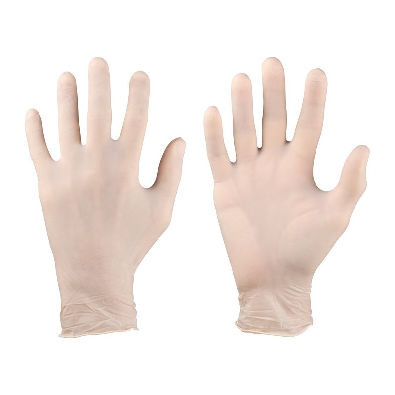 Gant jetable en latex - Vendu par 100 - MP Hygiene - L