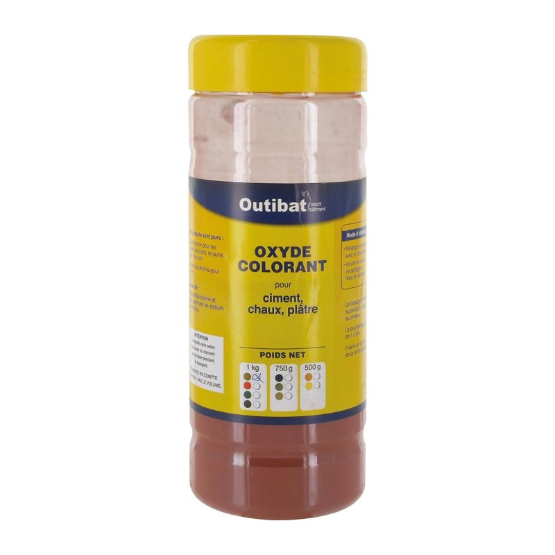 Colorant ciment synthétique Outibat - Rouge foncé - 1000 g