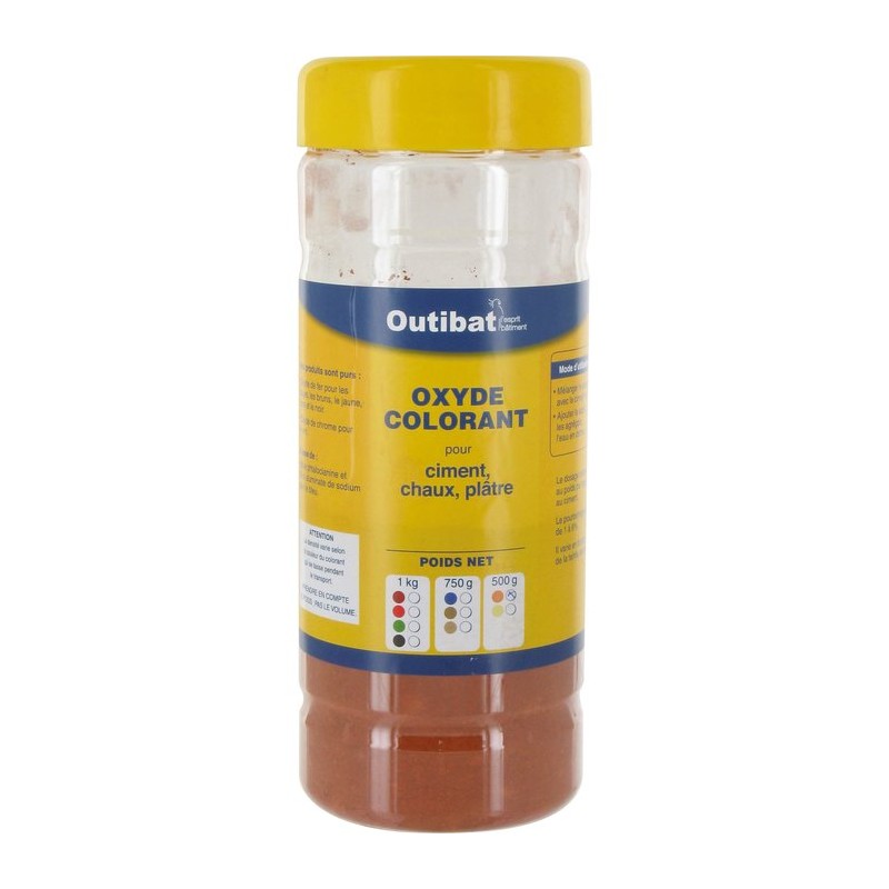 Colorant ciment synthétique Outibat - Orange ocre - 500 g